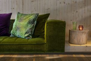 Rennsteig Chalet Toni Ferienhaus Thueringer Wald Wohnbereich mit Couch